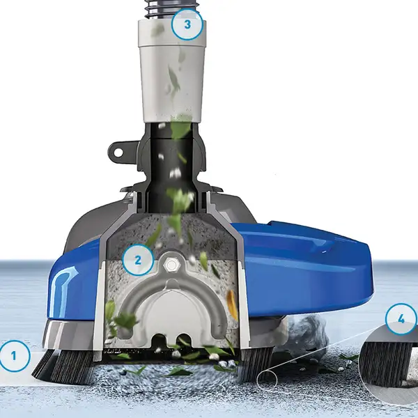 Pentair Great White II Pool Cleaner - The Ultimate White Shark Vacuum Package The Pentair Great White II Pool Cleaner is a premium quality suction side cleaner, designed for efficiency and reliability. Featuring SmartTrac programmed steering and Bristle Drive Technology, it scrubs and vacuums debris for a spotless pool. This cleaner climbs and cleans floors and walls with ease, ensuring thorough coverage of your entire pool. Its wide cleaning path delivers faster results, making it ideal for inground pools with various surfaces, including concrete and vinyl. This Pentair ultimate White Shark II Vacuum Package includes 12 x 1 meter hoses, providing a complete solution for easy installation and thorough cleaning. Known for its powerful performance and robust design, the Great White II pool cleaner simplifies pool maintenance while delivering exceptional results.