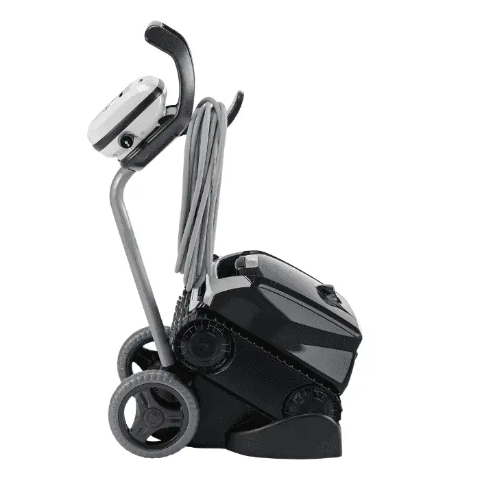Zodiac DuoX DX4000 Robotic Pool Cleaner The Zodiac DuoX DX4000 robotic pool cleaner delivers effortless maintenance for Australian pools up to 10m x 5m. With patented cyclonic suction and dual Helix brushes, it ensures powerful, long lasting cleaning of floors, walls and waterline. Dual stage filtration (150μ/60μ) captures large debris and fine particles, while smart sensors provide agile navigation across all pool shapes and surfaces like concrete, fibreglass and tiles. The patented Lift System makes removal 15% easier, and the backlit transparent canister simplifies maintenance. Climate Care Certified by SPASA Australia, it’s energy efficient with a 2year warranty. A caddy ensures hassle free storage, perfect for tropical climates.