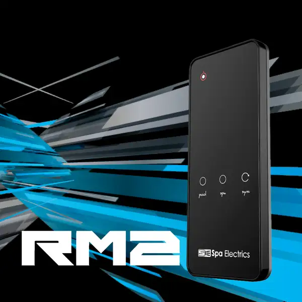 Spa Electrics RM-2 Remote Control for Pool & Spa Lights Take control of your pool and spa lighting with the Spa Electrics RM-2 Remote Control. Designed for seamless operation, this two-channel RF remote allows you to independently manage your pool and spa lights, offering simple on/off control and synchronisation for Spa Electrics lights.Compatible with existing Spa Electrics LED lighting, the RM-2 makes it easy to create a vibrant, illuminated poolscape. Featuring a user-friendly design, the handset offers long-range operation up to 50 meters and uses reliable RF technology for consistent performance.The RM-2 is built for convenience, offering plug-and-play installation and compatibility with both retrofitted and new setups. With durable construction and intuitive controls, it’s the perfect solution for managing your lighting system effortlessly. Elevate your pool and spa experience with the trusted quality and innovation of Spa Electrics.