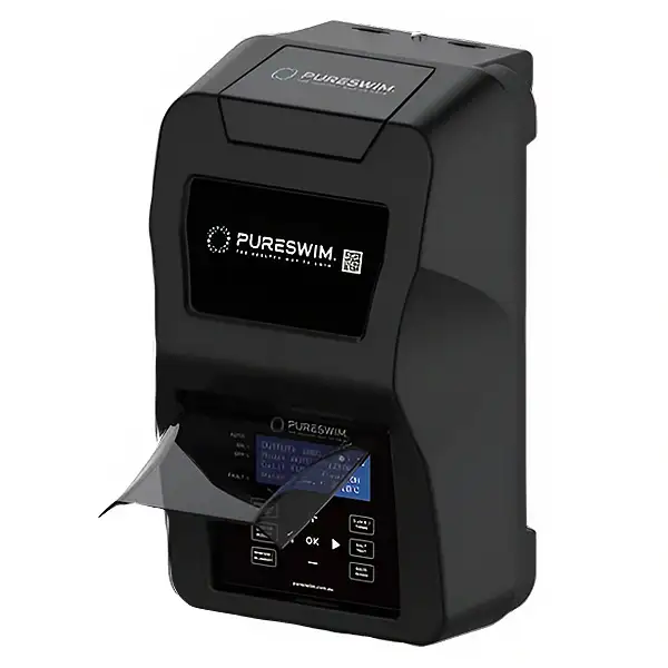 PureSwim PCH25 Salt & Mineral Chlorinator 50,000L The PureSwim PCH25 Salt & Mineral Chlorinator is designed for residential swimming pools up to 50,000 litres, delivering consistent and efficient chlorine production for reliable water sanitation. With an output of 25 grams of chlorine per hour, the PCH25 maintains clean, clear water using standard salt levels while minimising ongoing maintenance.
Featuring a self-cleaning titanium cell and a clear backlit LCD control panel, this system allows simple adjustment of chlorine output and timer settings. Built-in safety monitoring protects against adverse operating conditions, while the slim modern power pack and flexible installation options make it suitable for both new and existing pool systems. The PureSwim PCH25 is backed by a 4-year warranty or 10,000 operating hours for long-term peace of mind.