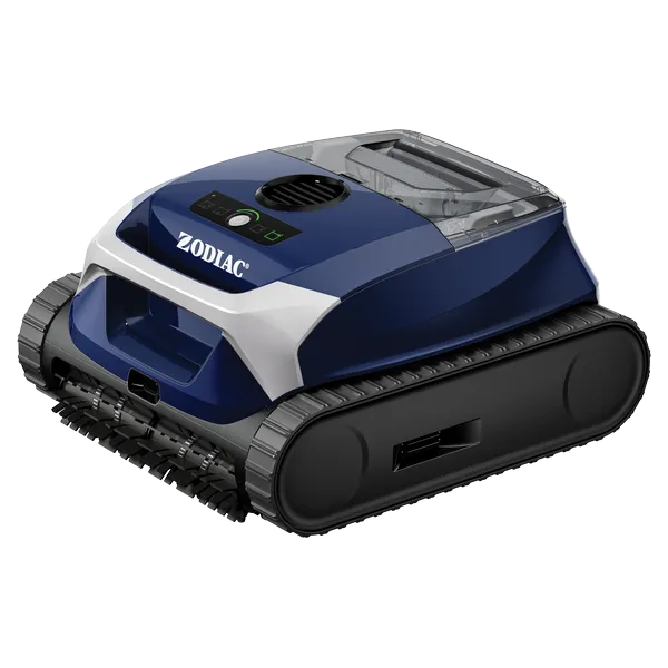 Zodiac FreeRider FR350iQ Cordless Robotic Pool Cleaner Zodiac FreeRider FR350iQ Cordless Pool Cleaner delivers fully cordless robotic cleaning for in ground pools up to 15 x 5 metres. It cleans the pool floor, walls and waterline using smart S pattern navigation, active front and rear brushes and advanced sensors for efficient coverage. The lithium ion battery provides up to 3 hours of cleaning from a full charge and recharges in less than 4 hours. Five cleaning modes include floor, walls, floor and walls, waterline and app controlled multi day cleaning. A 4 litre top access filter canister uses 180 micron filtration with an optional 3 micron ultra fine filter for finer debris. App connectivity provides cycle selection, end of cycle notifications and automatic software updates.